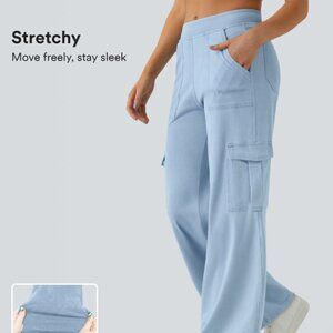 Halara Flex™ Mid Rise Pockets Straight Leg Casual Cargo Jeans